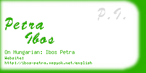 petra ibos business card